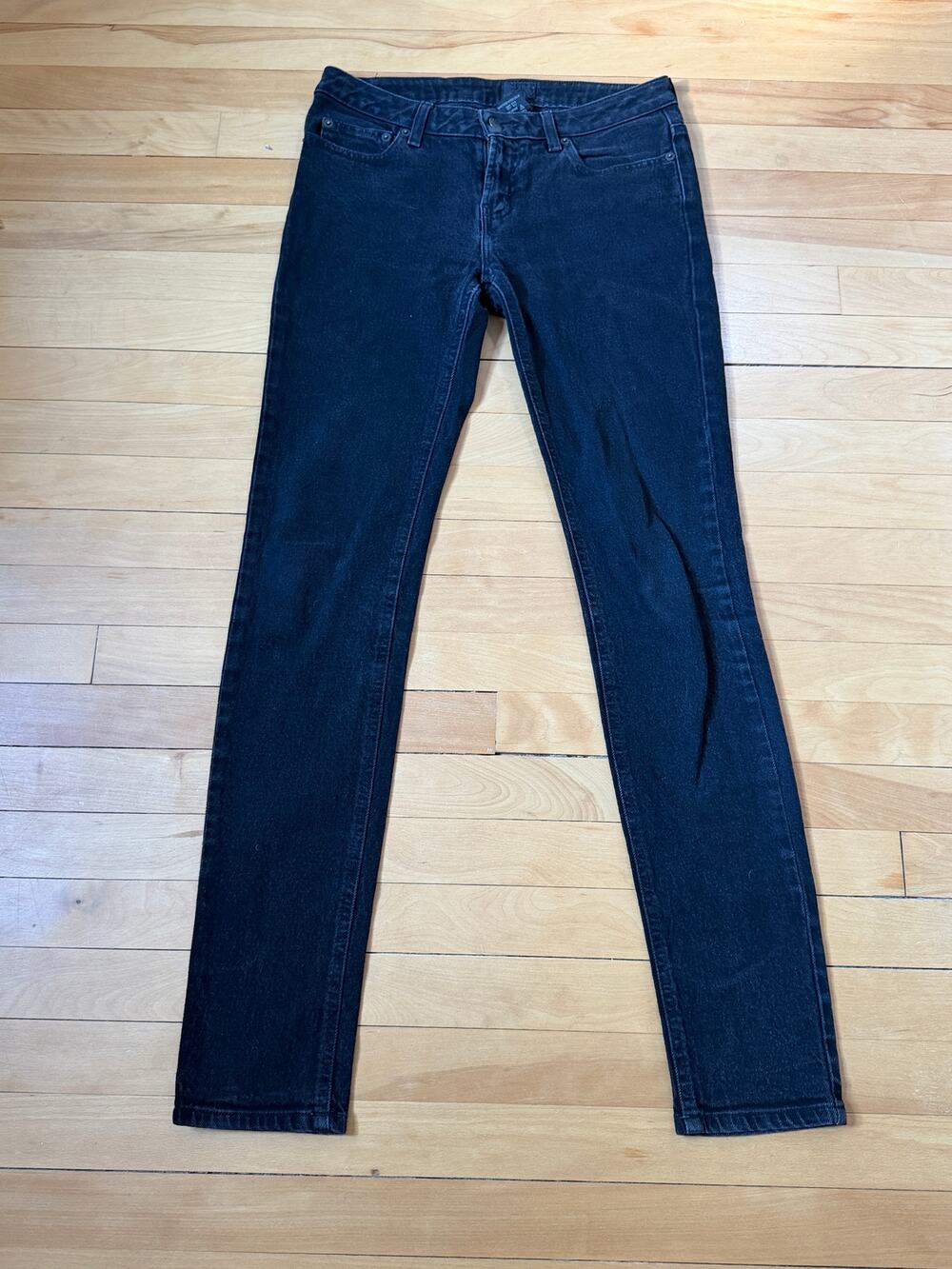 Vintage Anna Sui Jeans Size 6 Black Skinny Y2K Goth Indie EUC